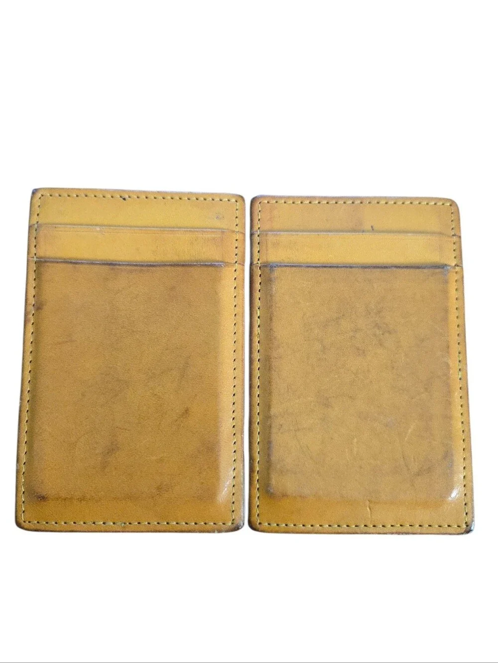 J. Crew Mustard Tan Leather Magic Wallet